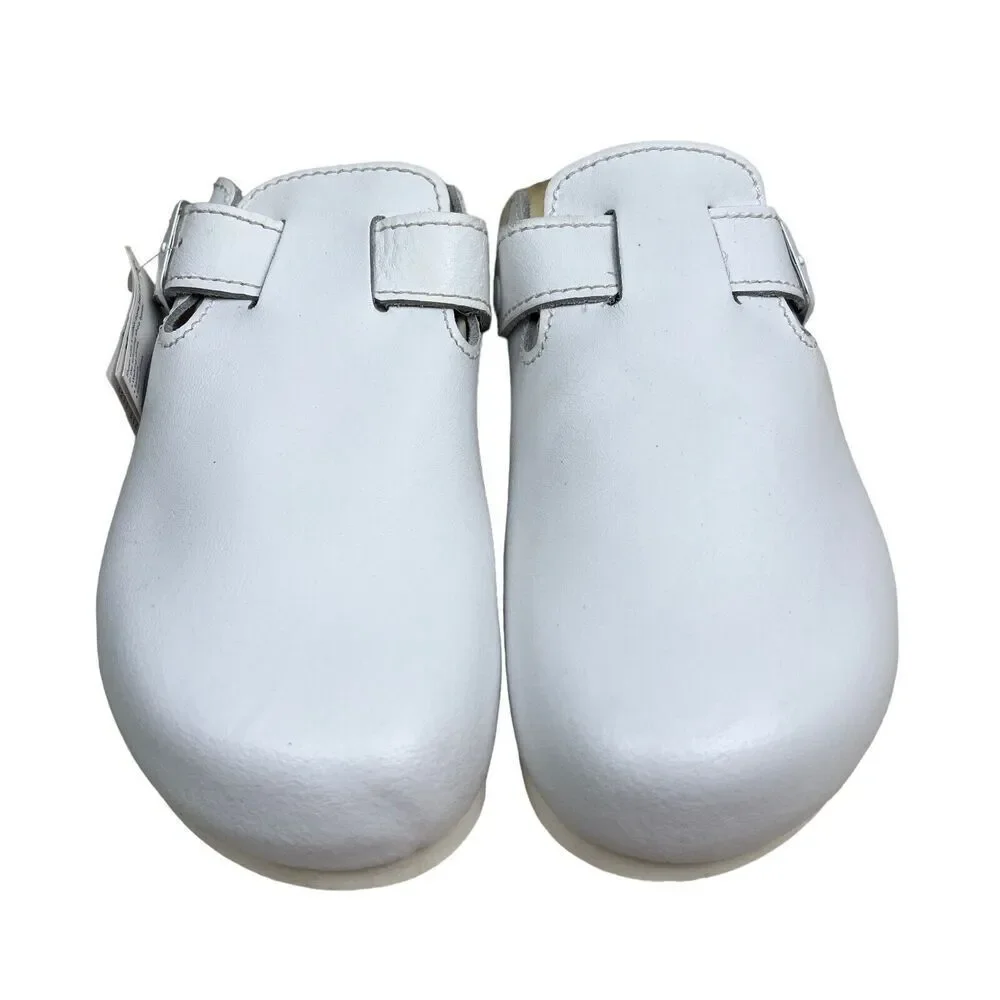 Dr Mauch Sandal Mule Slip On Reflex Five Zone Comfort White Leather‎ Men EUR 41